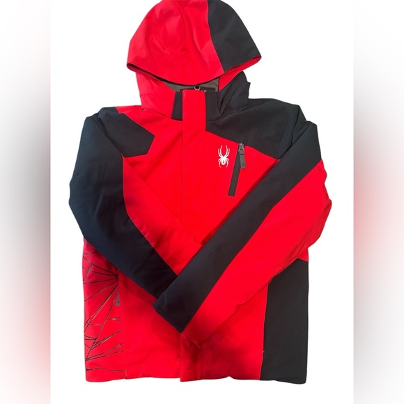 Spyder Other - Spyder BoysTurner Insulated Ski Jacket red and black color block design Size16